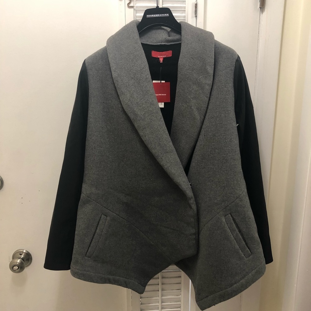 Saks 5th Avenue RED Wool Jacket Size Large NWT